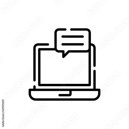 Consultation Line Icon vector illustration.