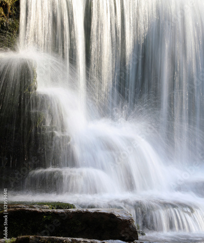 Close up of waterfall  Monsal Dale Derbyshire