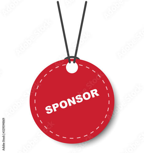 red vector banner sponsor