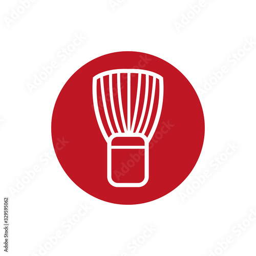 brush of barber shop block style icon