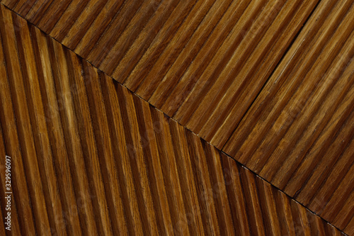 Wood texture, convex wood USSR print. Wood wall background.