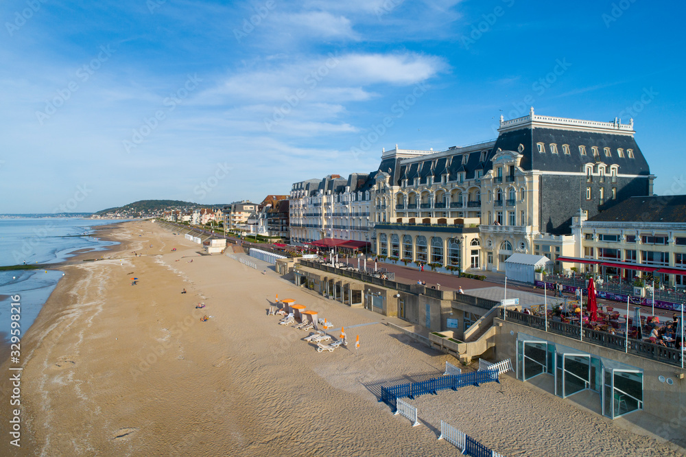 France, Normandy, Aerial view of Cabourg - obrazy, fototapety, plakaty 