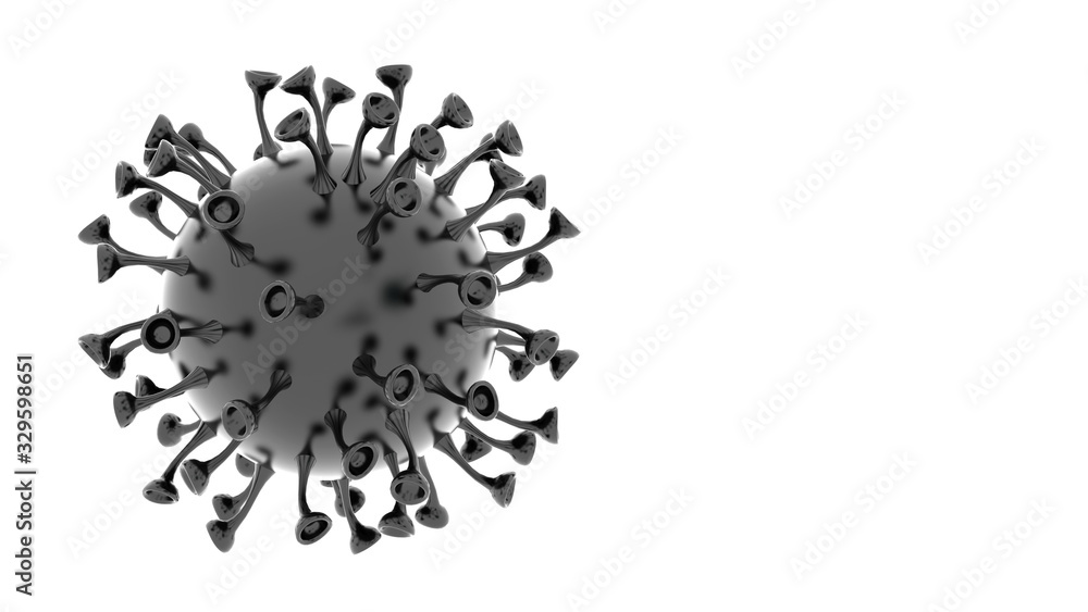 simulation of the coronavirus virus floating simulation of the coronavirus virus floating