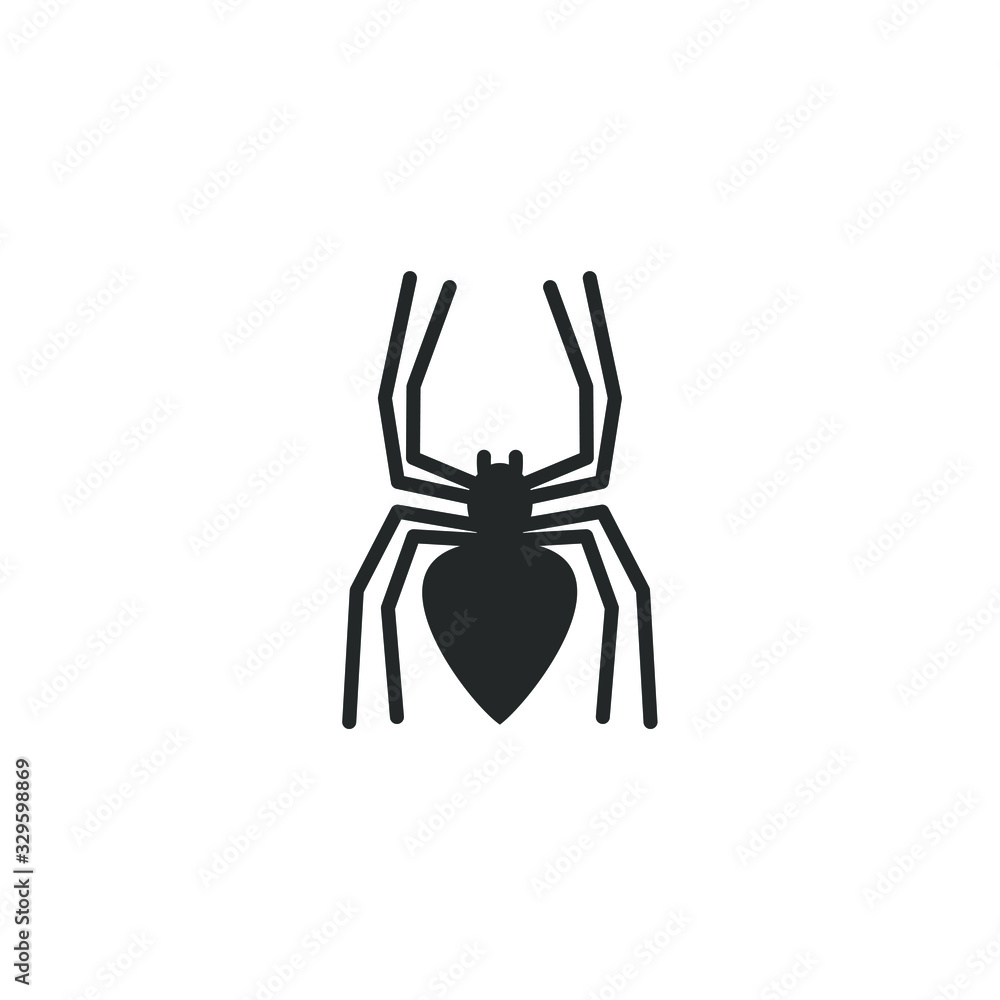 Spider icon vector sign isolated for graphic and web design. Spider symbol template color editable on white background. Spider icon vector sign isolated for graphic and web design. Spider symbol template color editable on white background.