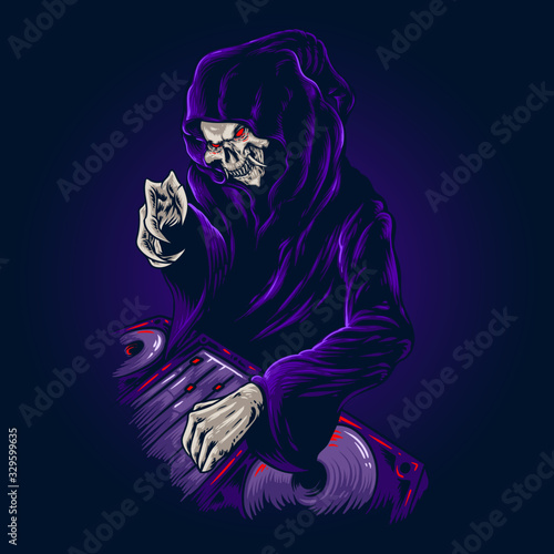Death Party Halloween Illustration