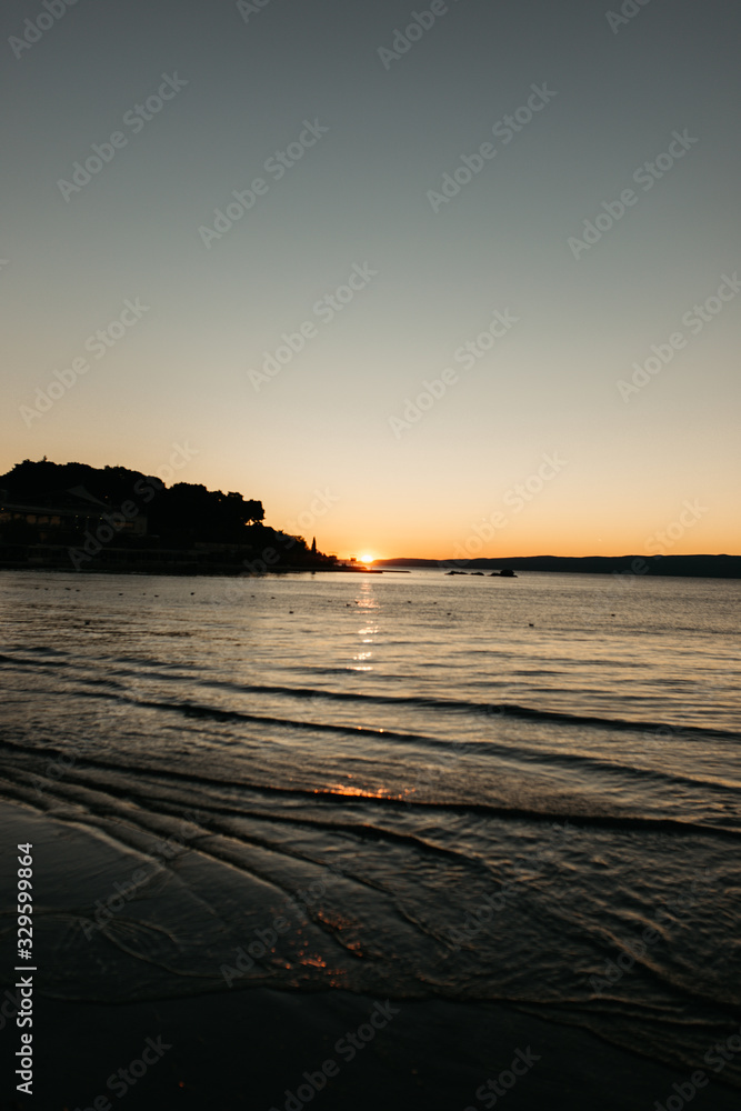 Beautiful sunset/sunrise over sea in Split, Croatia. sLandscape photos of cost line. Beautiful sunset/sunrise over sea in Split, Croatia. sLandscape photos of cost line.