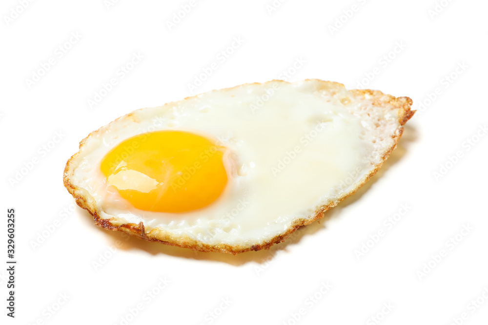 Delicious fried egg isolated on white background Delicious fried egg isolated on white background