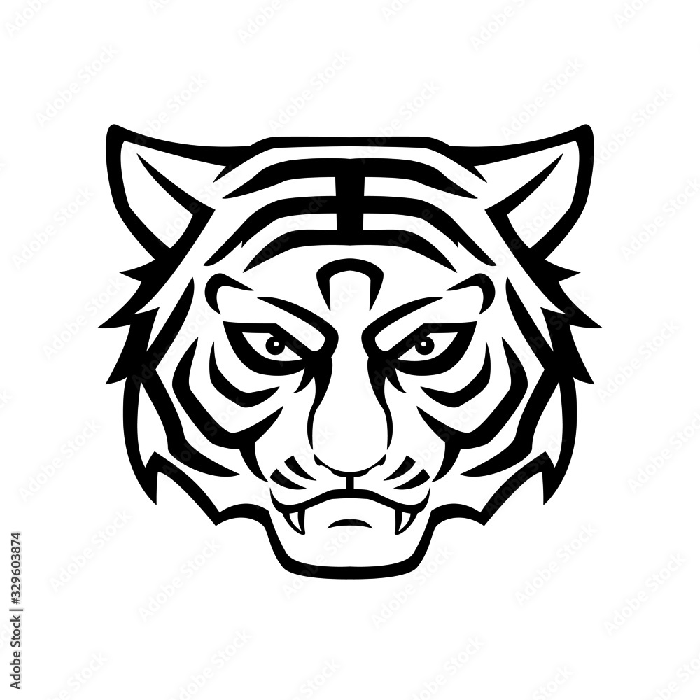 tiger head logo vector