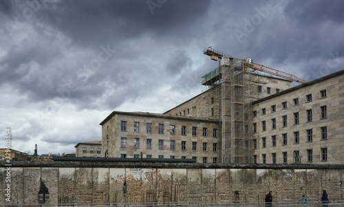 Detlev-Rohwedder-Haus Berlin Germany with dramatic clouds