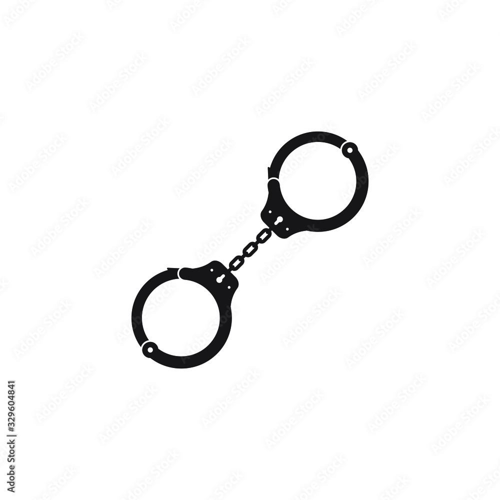 Handcuffs Icon Design Isolated On White Background Vector Illustration Stock Vector Adobe Stock