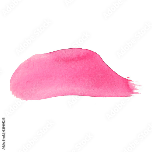 Pink watercolor brush stroke
