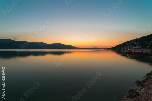 Lake tegernsee in the time of sunset