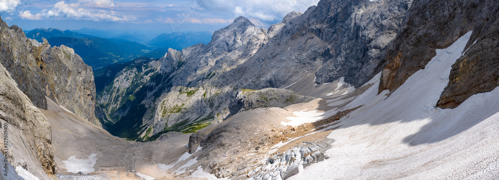 The glacier of the Zugspitze