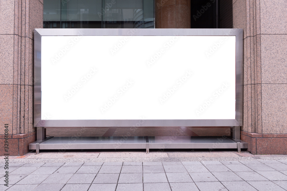 Large blank billboard on a street wall, banners with room to add your own text Large blank billboard on a street wall, banners with room to add your own text