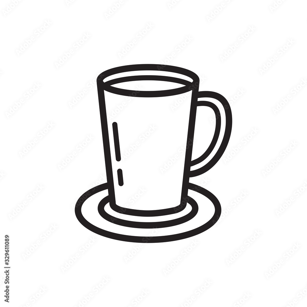 drink glass icon in trendy flat design drink glass icon in trendy flat design