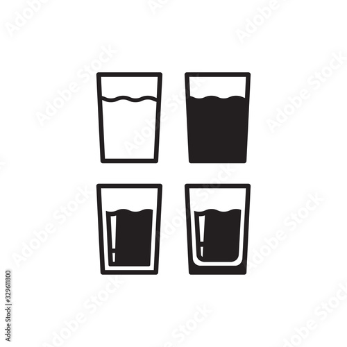 drink glass icon in trendy flat design