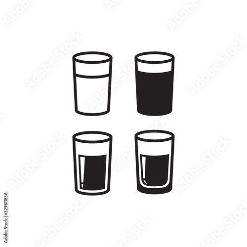 drink glass icon in trendy flat design