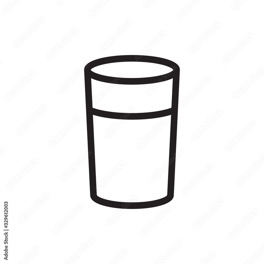 drink glass icon in trendy flat design drink glass icon in trendy flat design