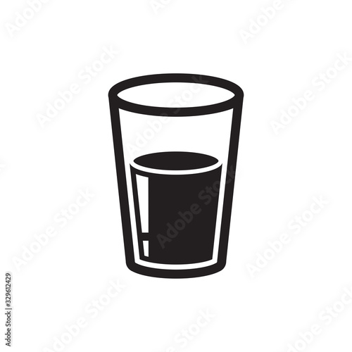 drink glass icon in trendy flat design