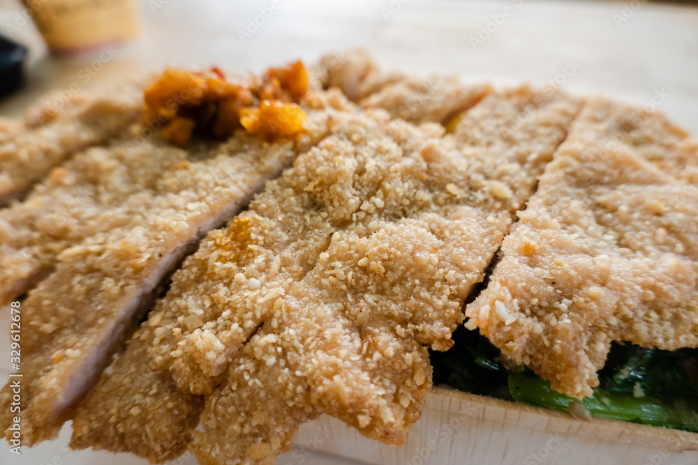 fried pork chop lunch box fried pork chop lunch box