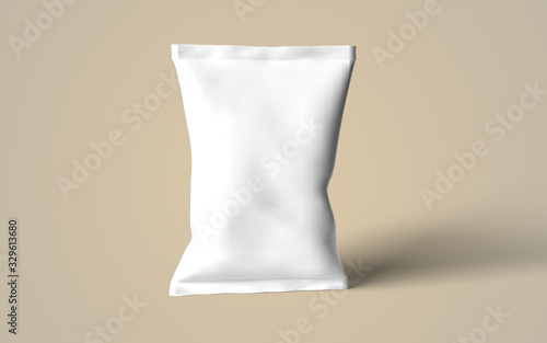 Pouch 3D Rendering Realistic Mockup