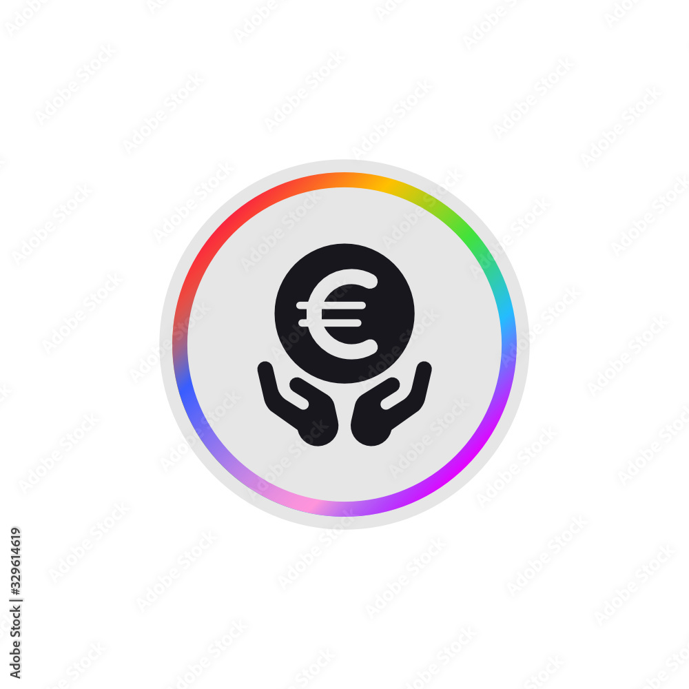 Save Money Euro - Modern App Button Save Money Euro - Modern App Button