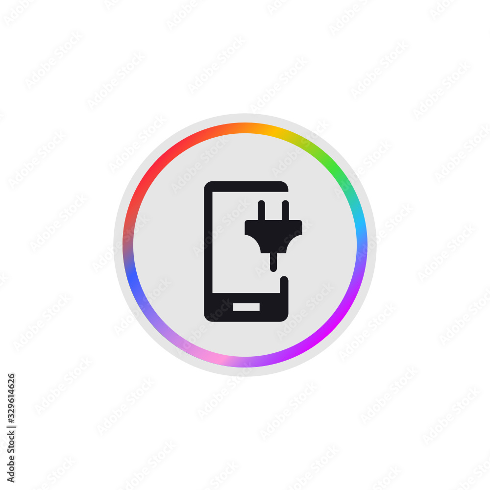 Mobile Charging Plug - Modern App Button Mobile Charging Plug - Modern App Button