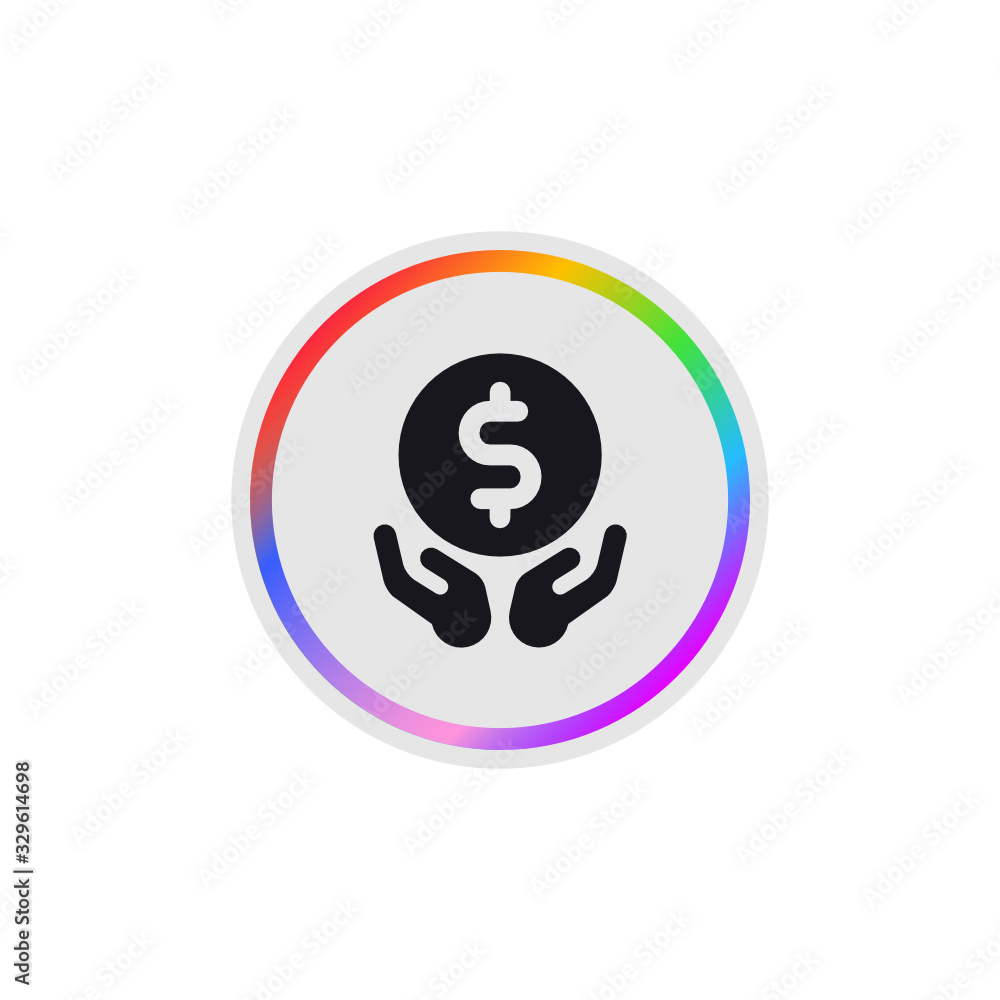 Save Money Dollar - Modern App Button Save Money Dollar - Modern App Button