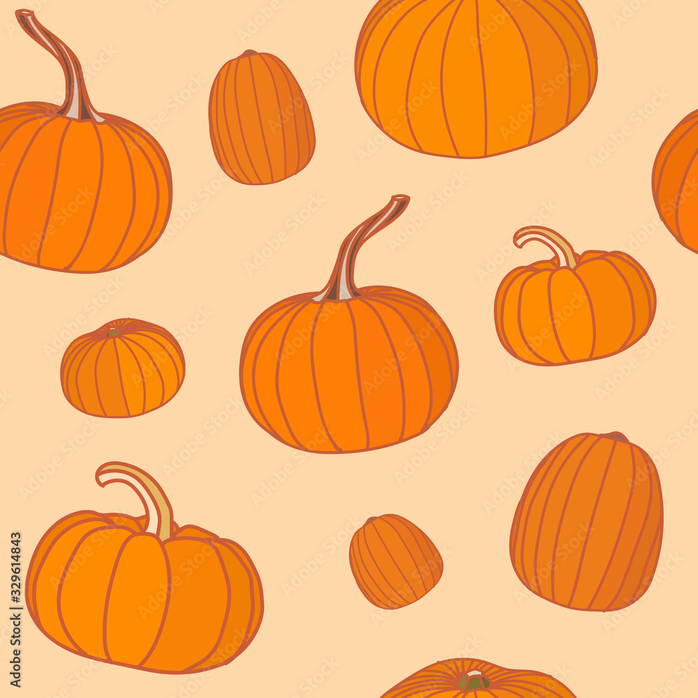 seamless repeating pattern of pumpkins