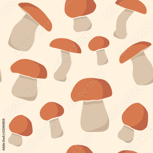 seamless repeating pattern of mushrooms