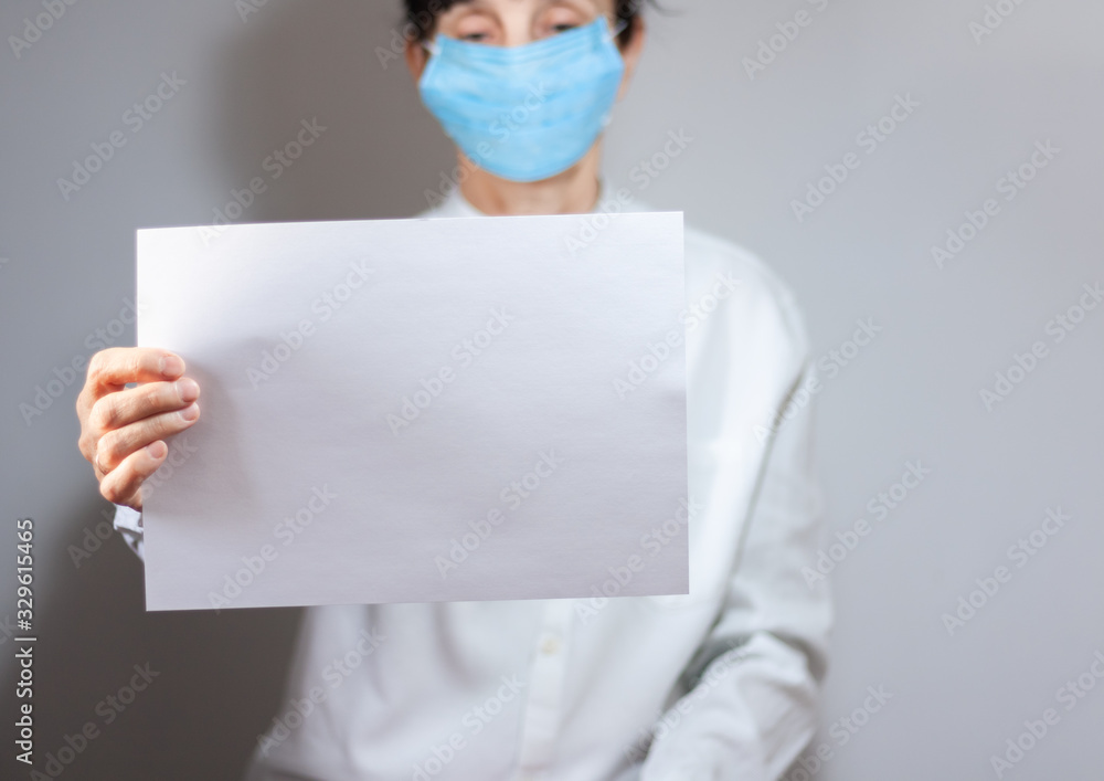 Coronavirus quarantine and Air pollution pm2.5 concept. Old sick woman wearing respirator mask for protect. Wuhan, China epidemic virus symptoms background, copy space. Coronavirus quarantine and Air pollution pm2.5 concept. Old sick woman wearing respirator mask for protect. Wuhan, China epidemic virus symptoms background, copy space.