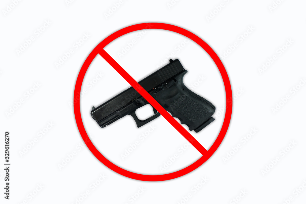 no gun sign on white background no gun sign on white background