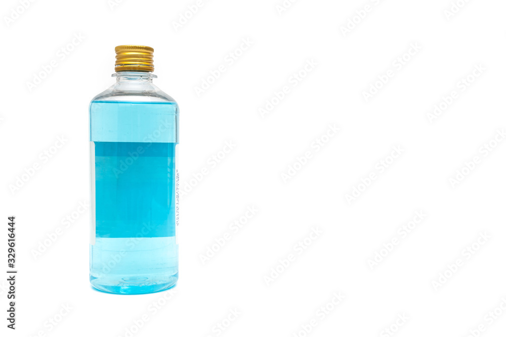 Alcohol for medical on white background isolated with copy space