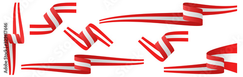 collection of austrian country flag banners