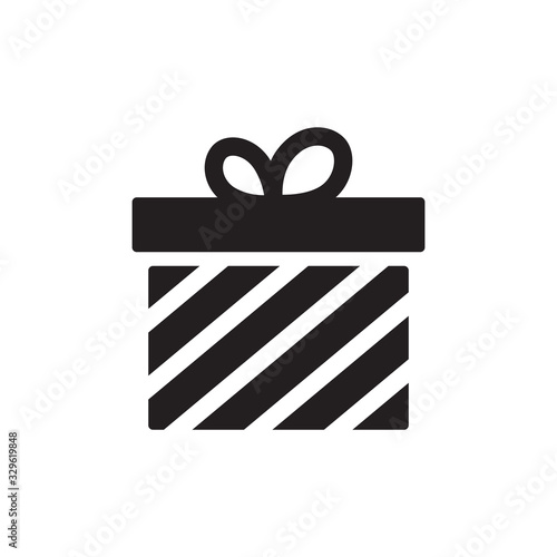 gift icon in trendy flat design, gift box icon