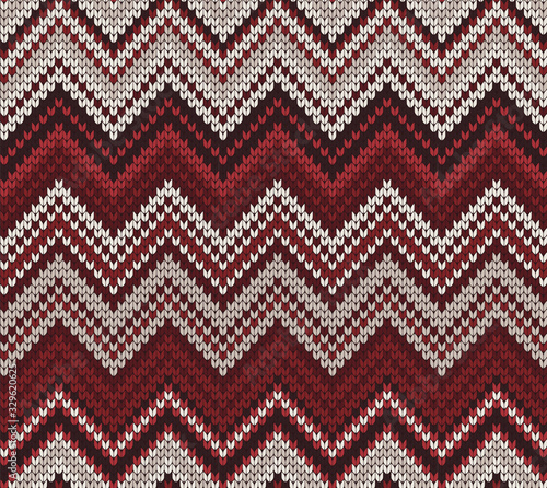 Knitted seamless wavy pattern chevron