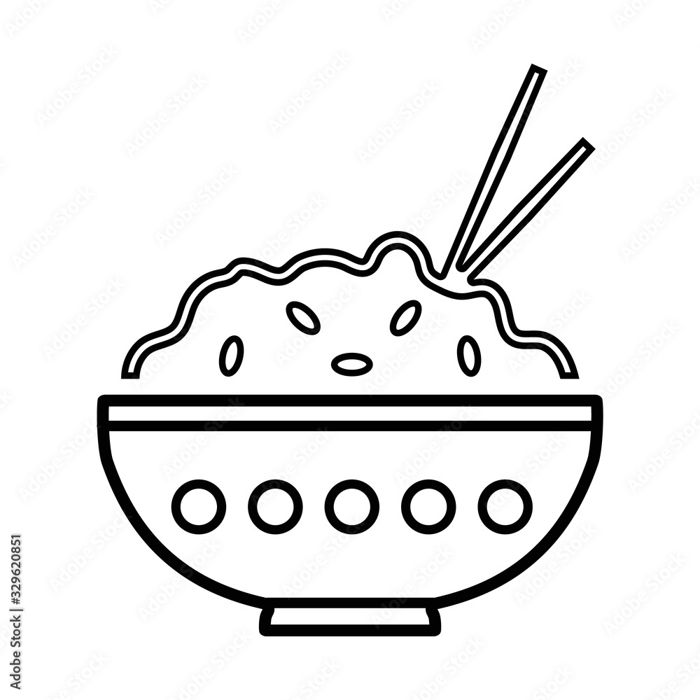 Mongol warrior line icon food