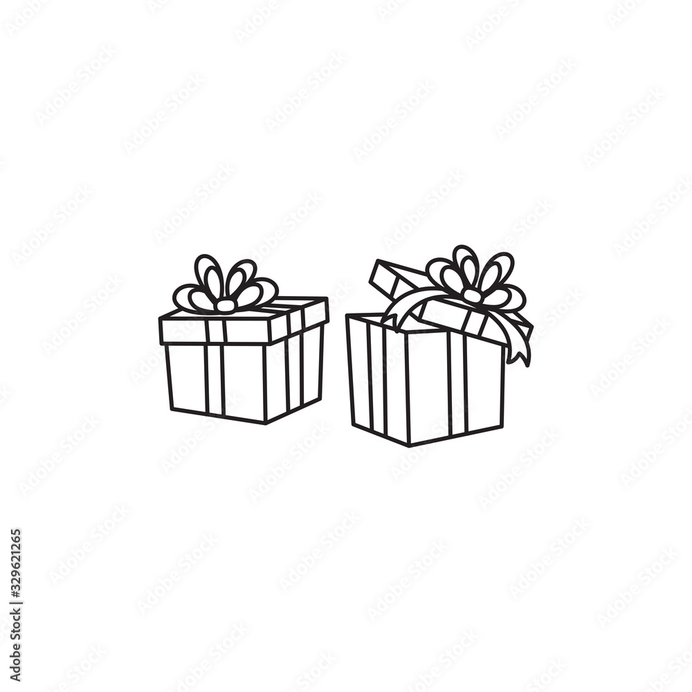 Obraz premium gift icon in trendy flat design, gift box icon