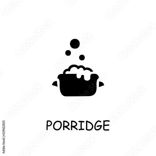 Porridge flat vector icon