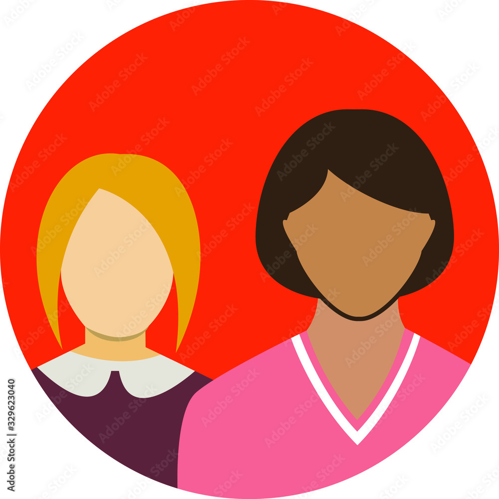Fototapeta premium group avatar icons 