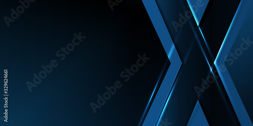 Modern blue black shiny arrow abstract curve lines background for presentation design, banner, brocure, and business card