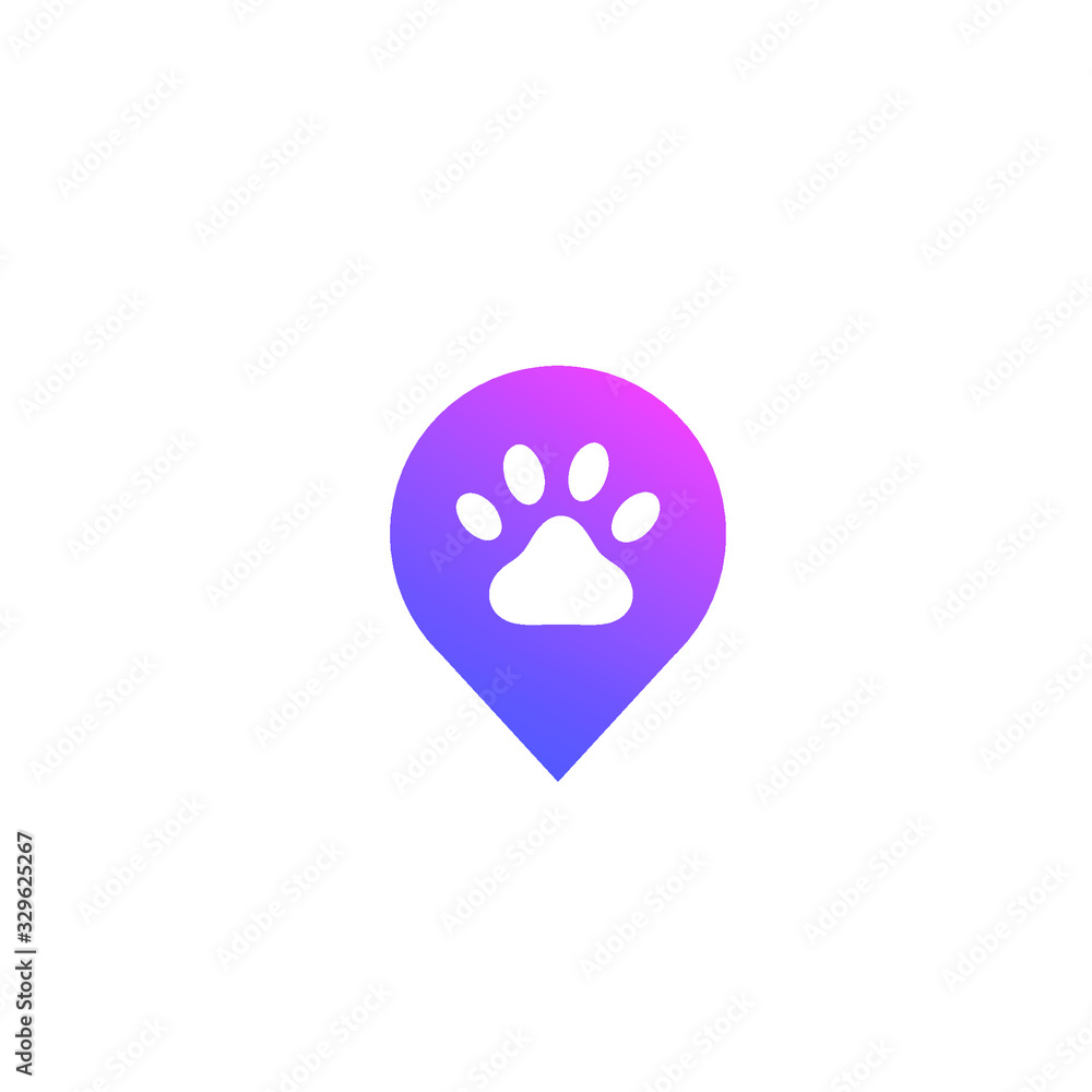 paw with pin local logo paw with pin local logo