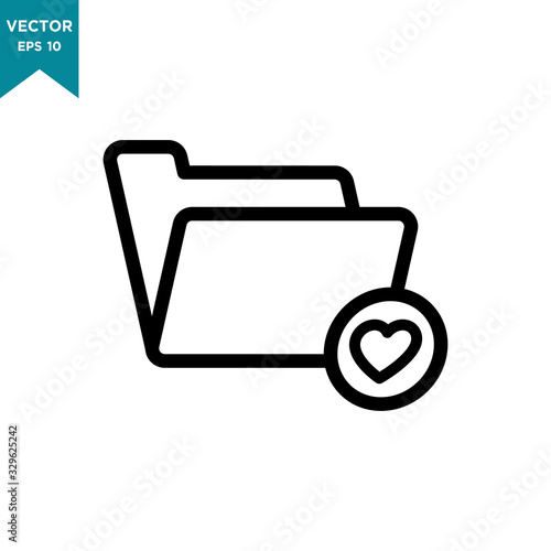 best favorite folder vector icon 