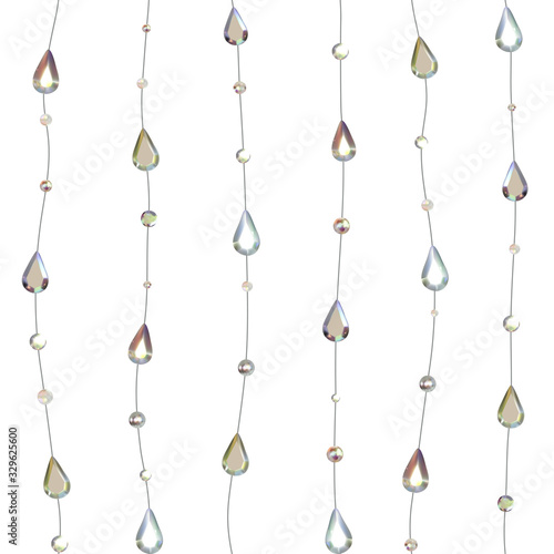 Abstract vector illustration. Seamless pattern. Gems. Jewelry.