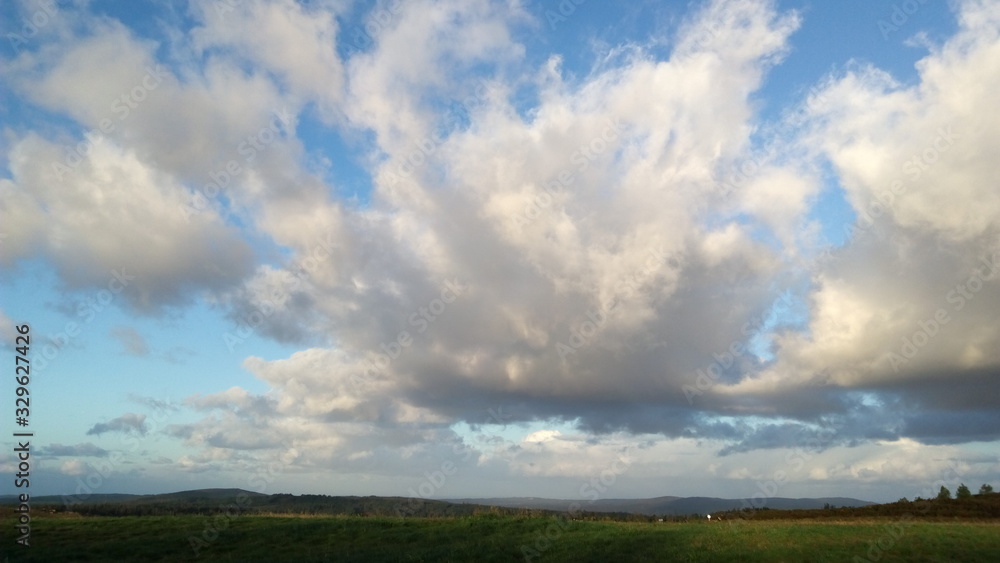 clouds over lake