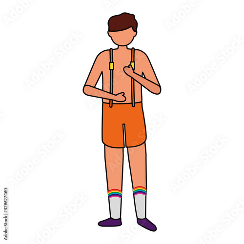 gay man protest avatar character