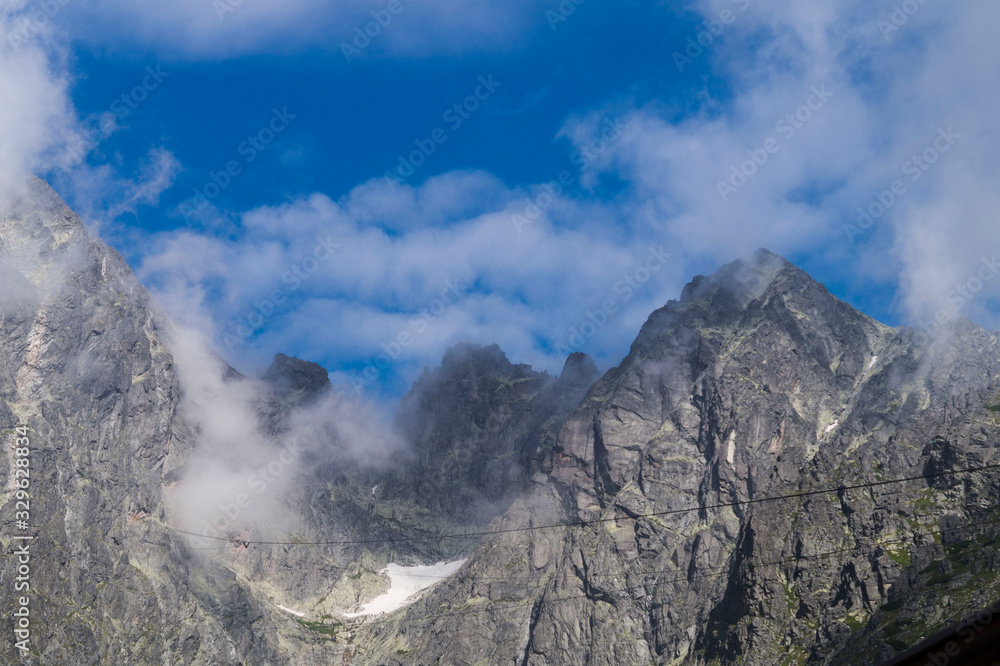 View on rock mountains in Slovak Tatry View on rock mountains in Slovak Tatry