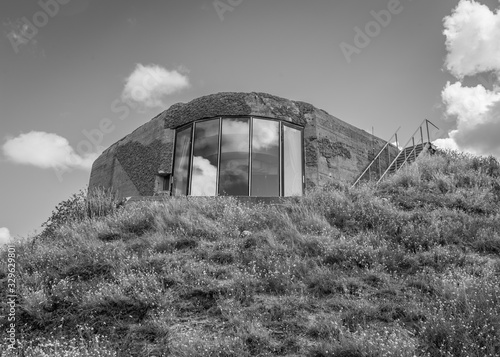 Canvastavla German second world war bunker at Fort Island in IJmuiden