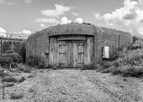 Tableau sur toile German second world war bunker at Fort Island in IJmuiden