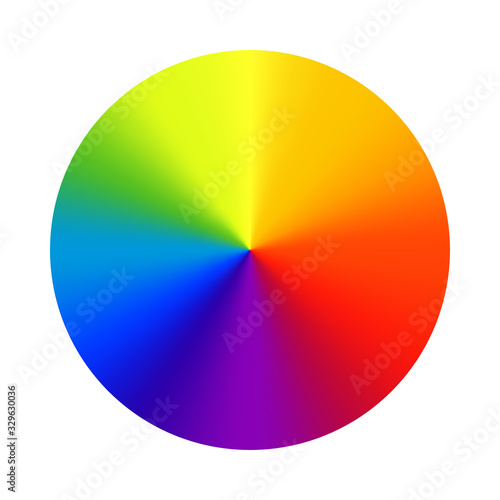 Color wheel palette. RGB, RYB, CYMK system. Color harmony. Vector Illustration.